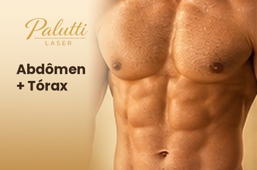 Depilação a laser Abdômen + Tórax masculina